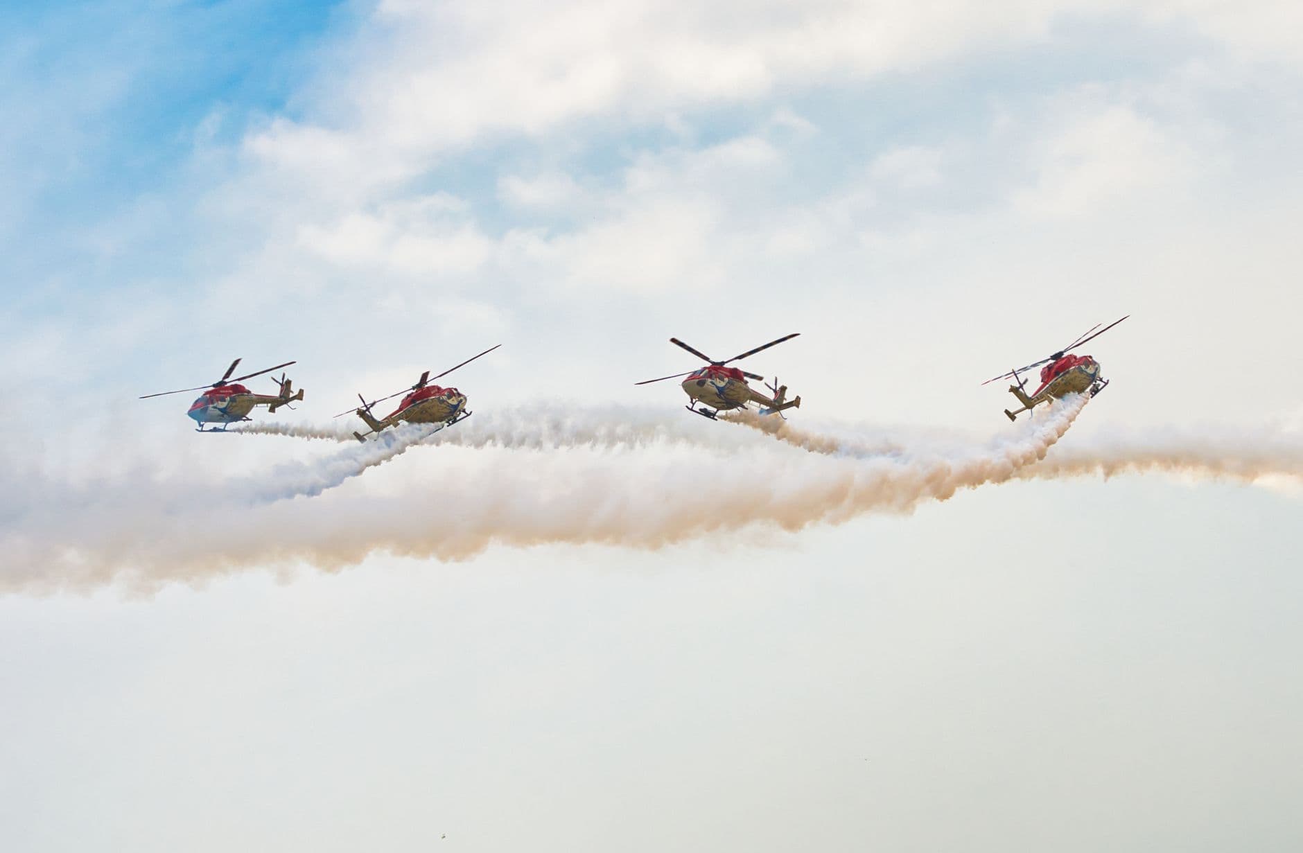 Helicopter flying over Palm Jumeirah and Burj Al Arab in Dubai 2026